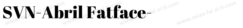 SVN-Abril Fatface字体转换